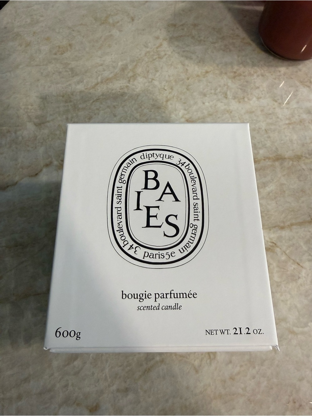 Diptyque Baies Candle box